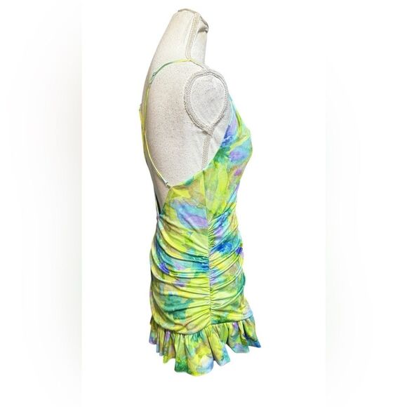 Aster Mini Dress I For Love & Lemons I Green - Picture 3 of 5